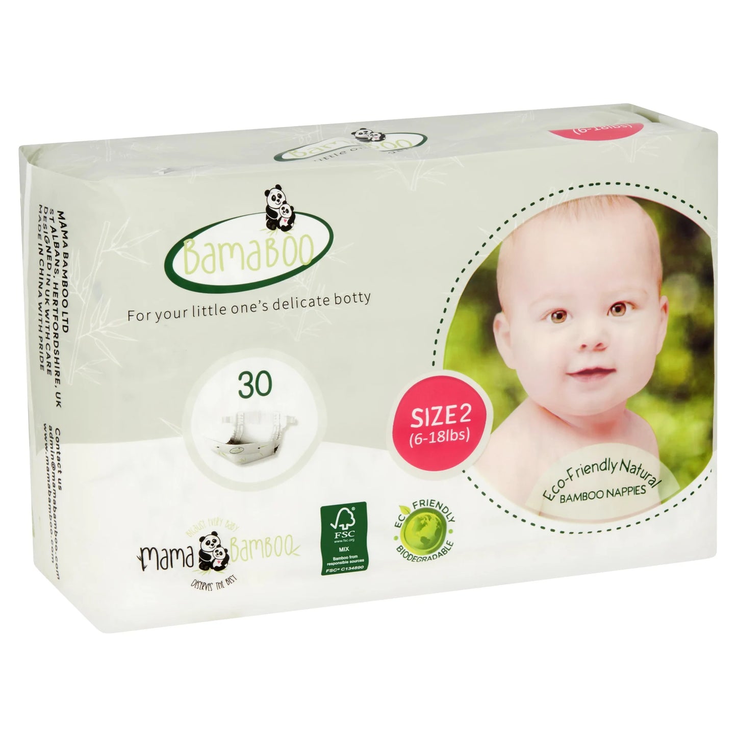 Mama Bamboo ECO Nappies-Size 2-30 nappies