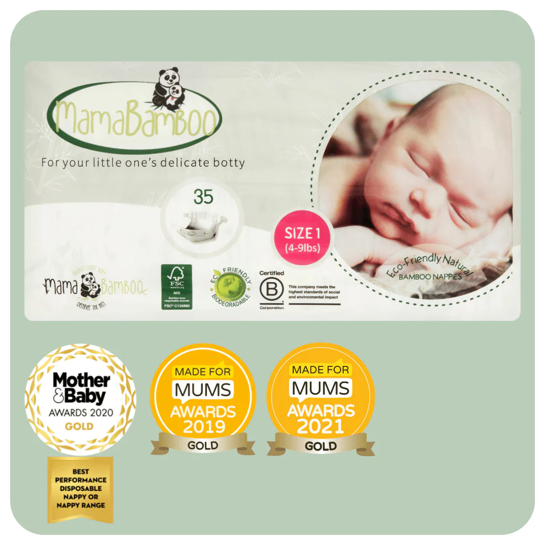 Mama Bamboo ECO Nappies-Size 1-35 nappies