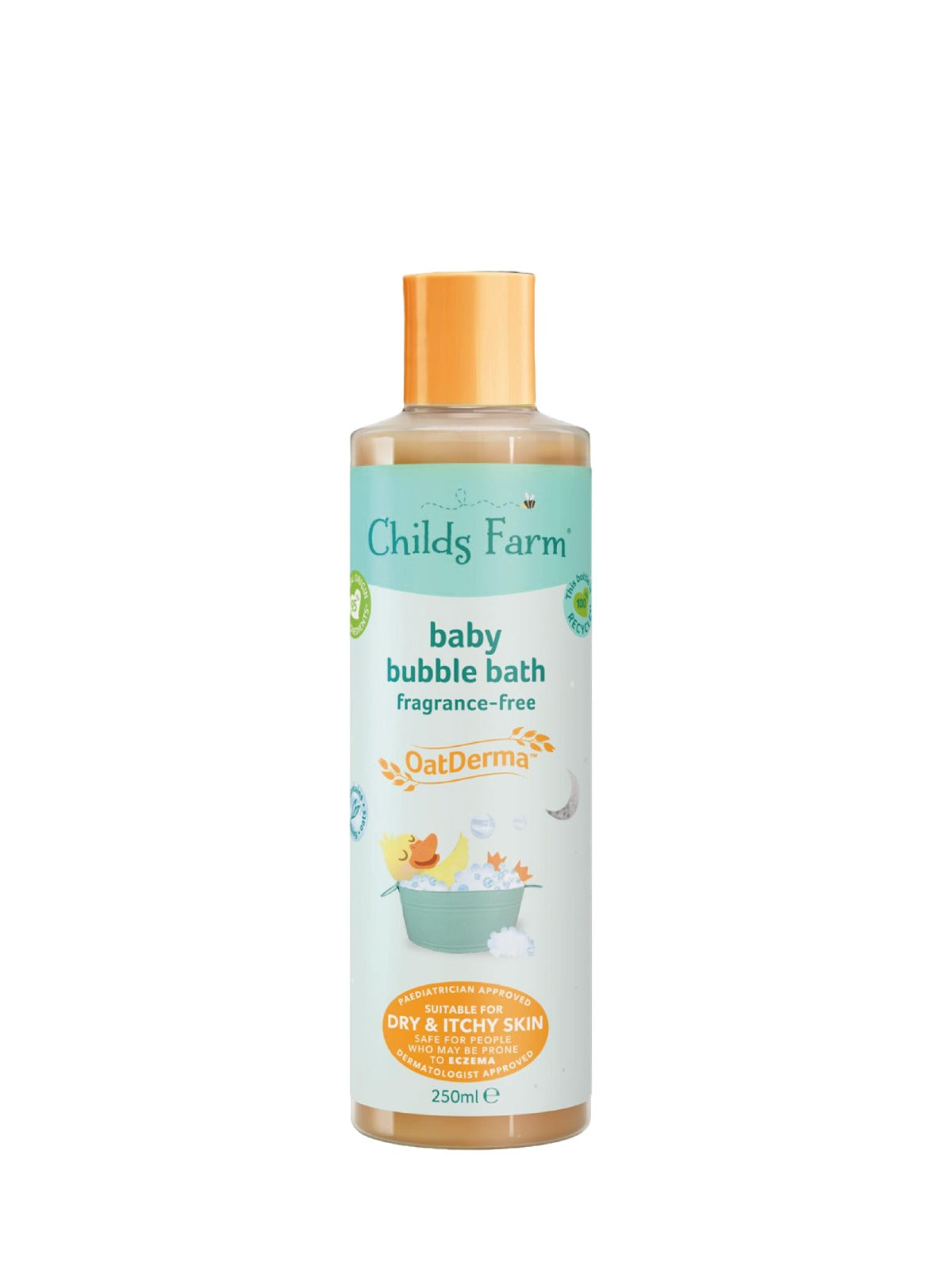 Baby OatDerma Baby Oaty Bubbles, Fragrance-Free 250ml