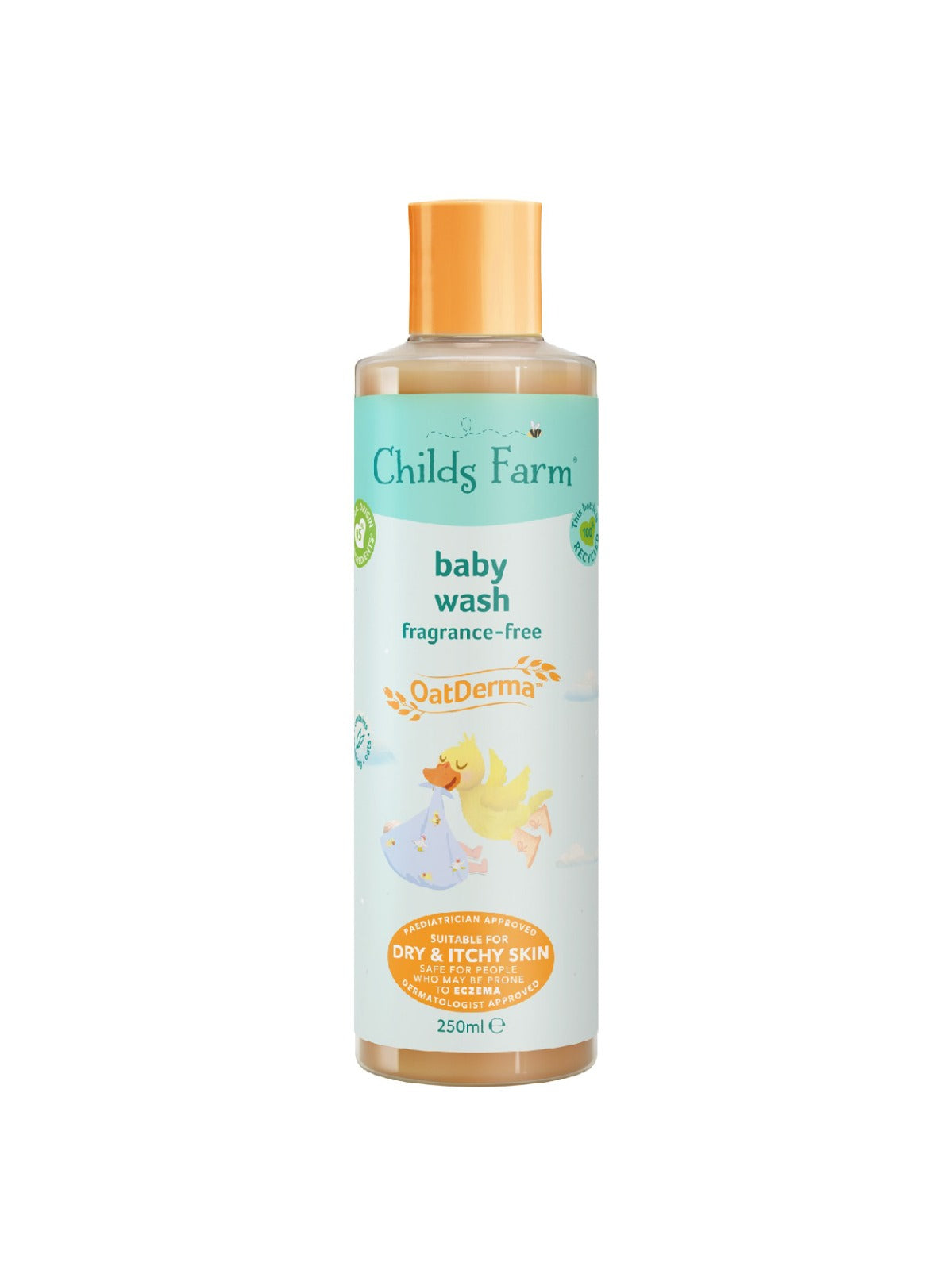 Baby OatDerma Baby Wash, Fragrance-Free 250ml