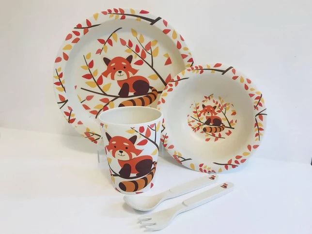 Red Panda Tableware | Mama Bamboo